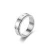 RE'STAR Thermopure White-Calcite Spinner Ring