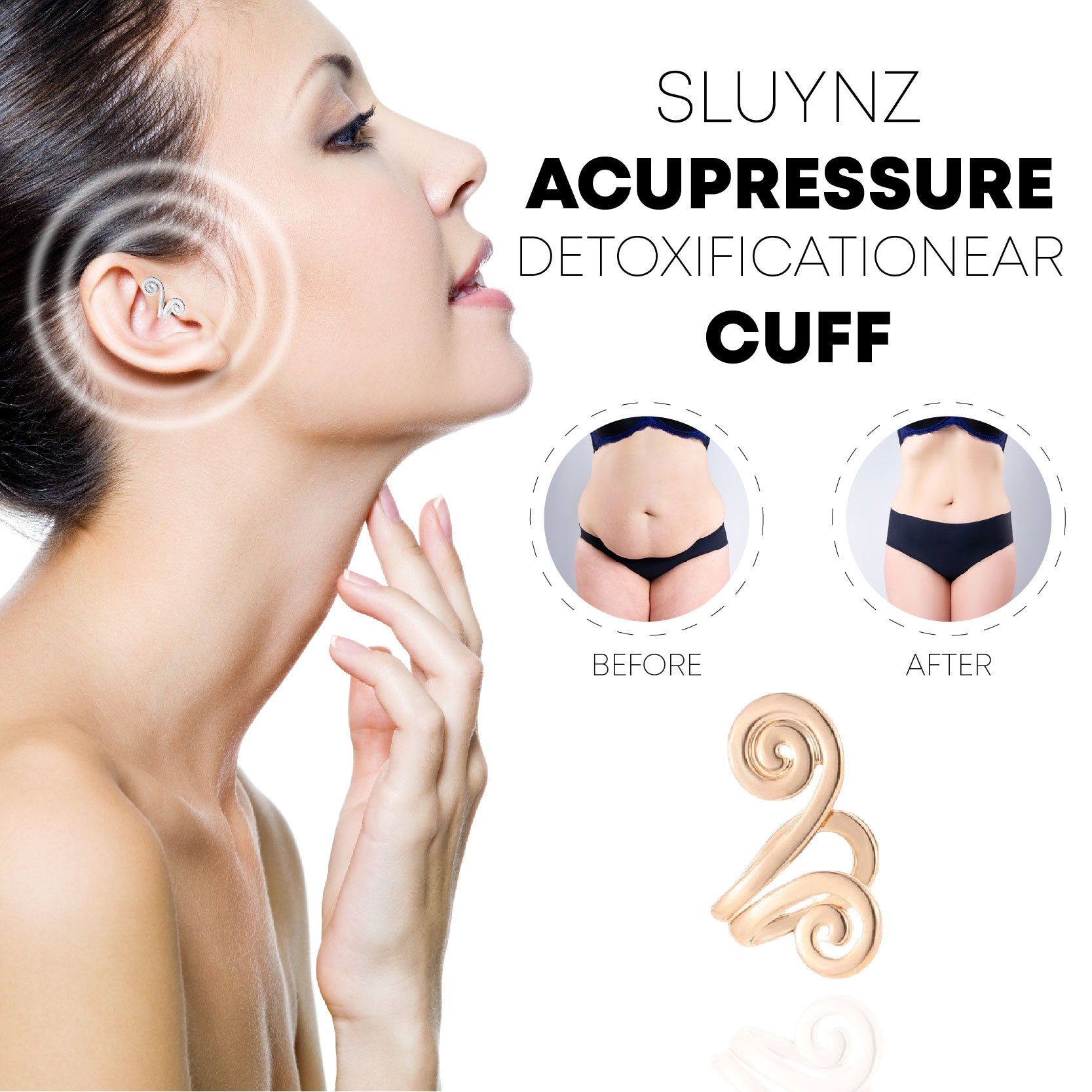 SLUYNZ Acupressure DetoxificationEar Cuff